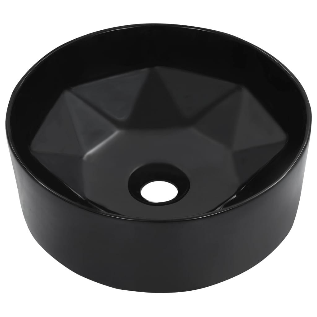 WASCHBECKEN Lambert 36/36/14 cm - Schwarz, Keramik (36/14/36cm) - Nettlife