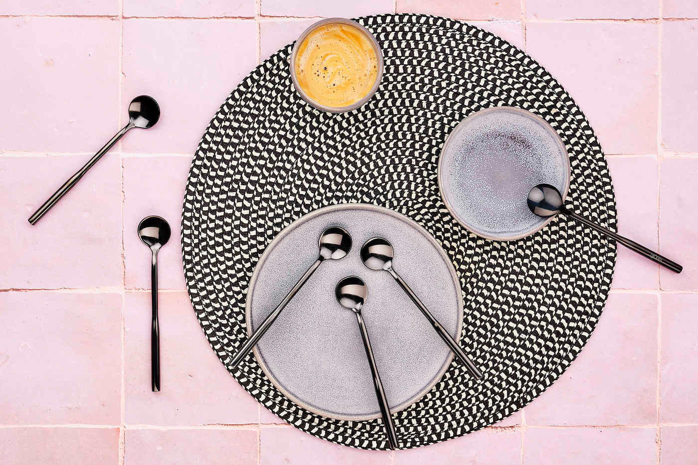 LÖFFEL 6er-Set Abel - Schwarz - Schwarz, Metall - Björn