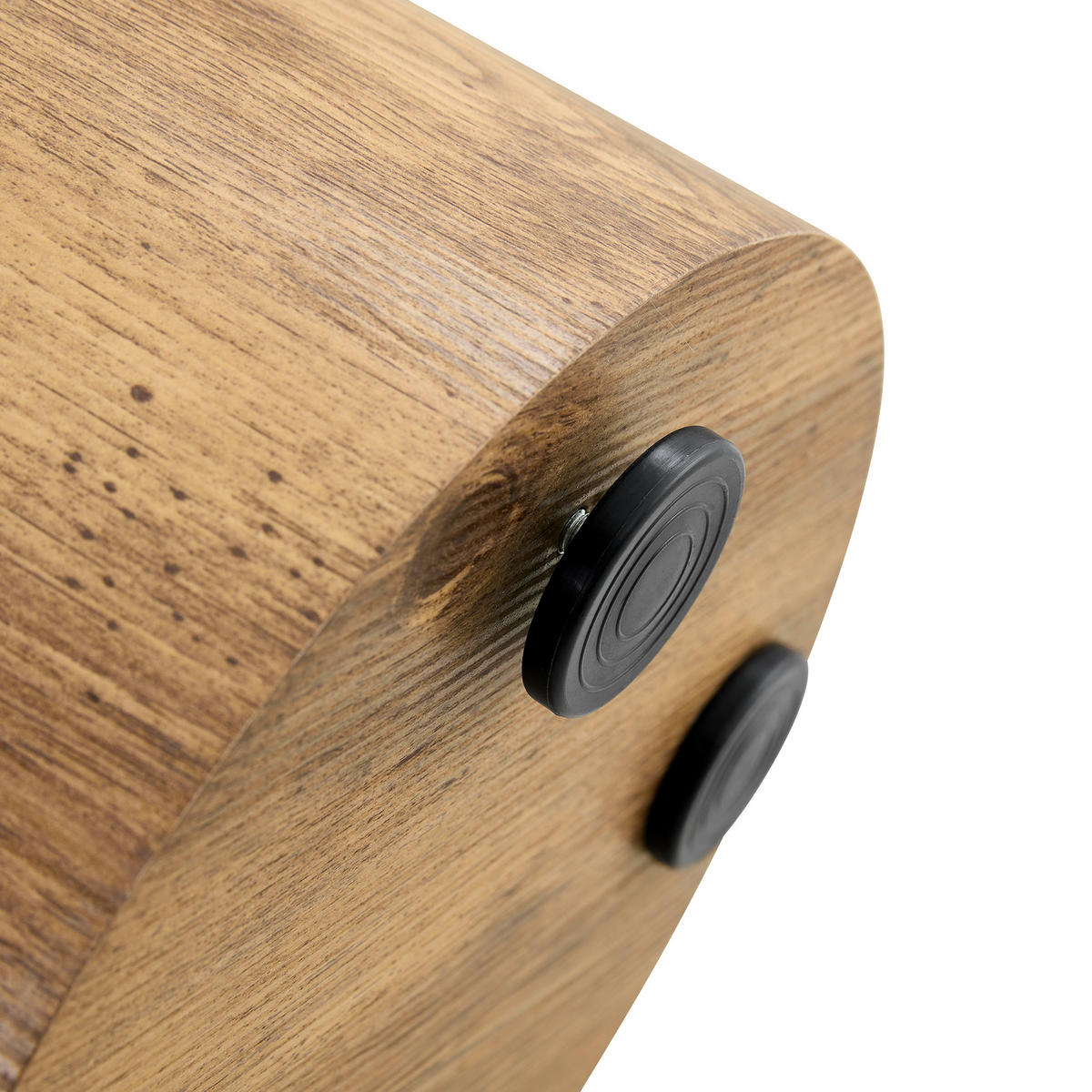 COUCHTISCH DE-152 Eichenholzoptik 30 cm Schwarz - Alteiche, Holzwerkstoff (30/30/55cm) - ComfortXL