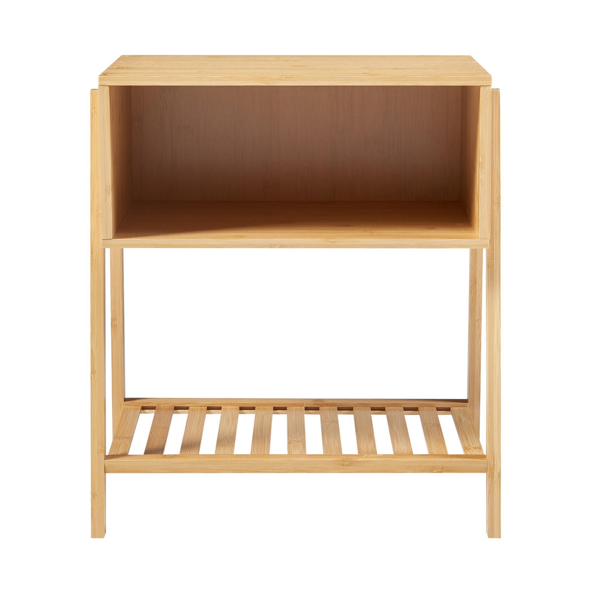 NACHTTISCH Håbo - Naturfarben, Holz (45/50/36cm) - [en.casa]
