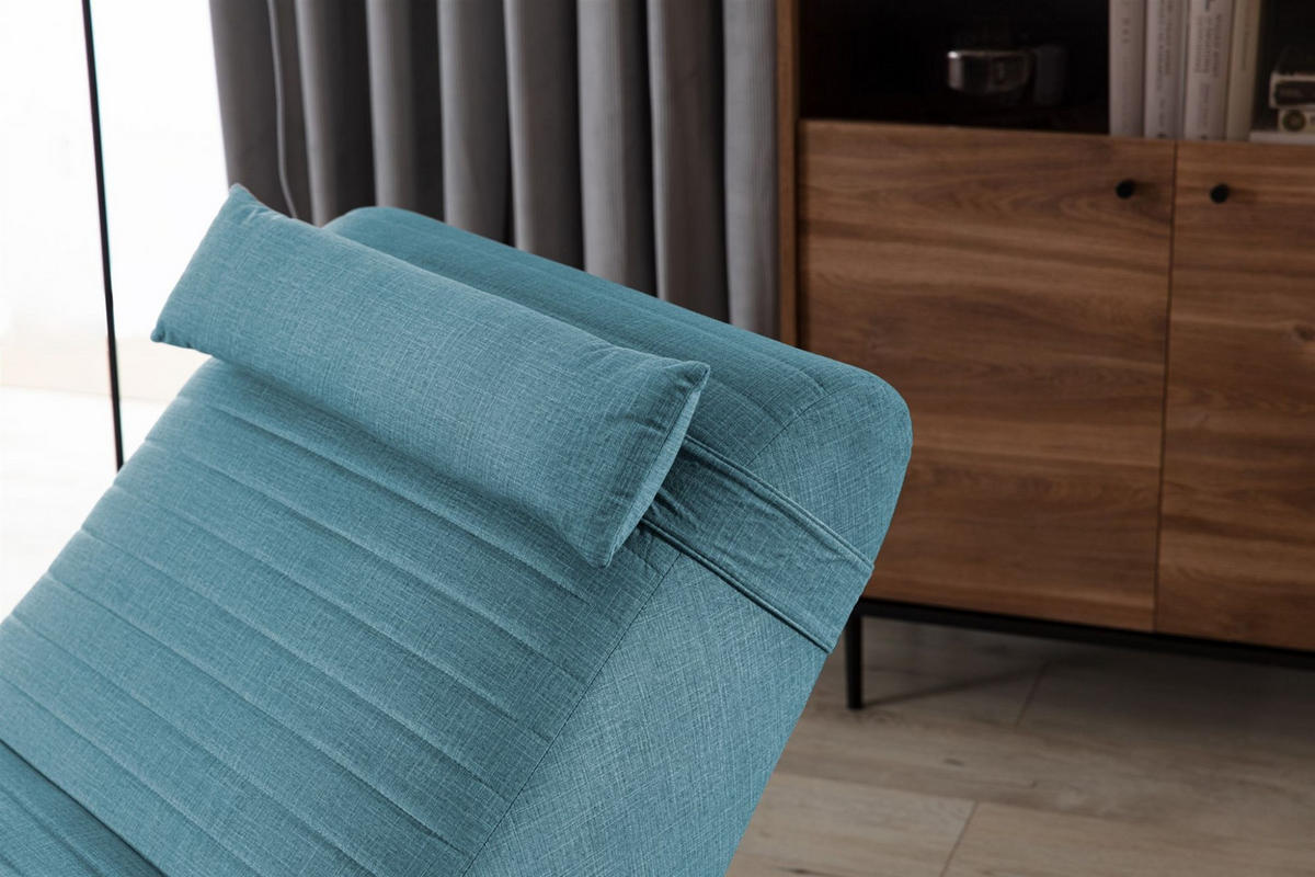 RELAXLIEGE Abramo In Lisbon - Hellblau, Holzwerkstoff/Textil (73/80/170cm) - Fun Möbel