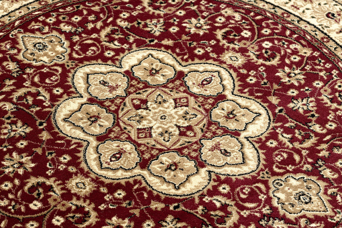 TEPPICH Royal 150 cm - Rot, Textil (150/150cm) - rugsX