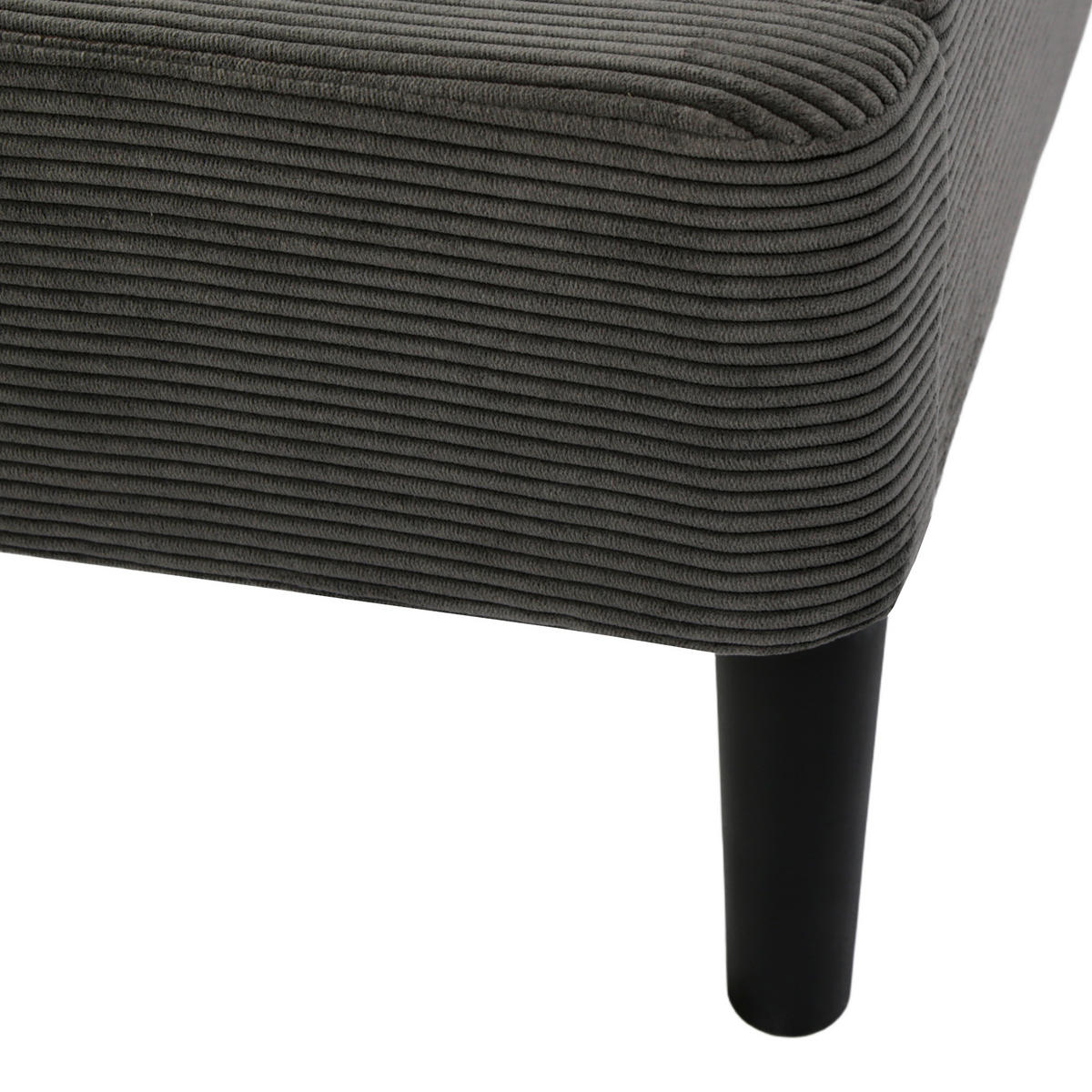 POLSTERBETT 160x200 cm Grau cord - Grau, Textil (160/200cm) - Home Collective