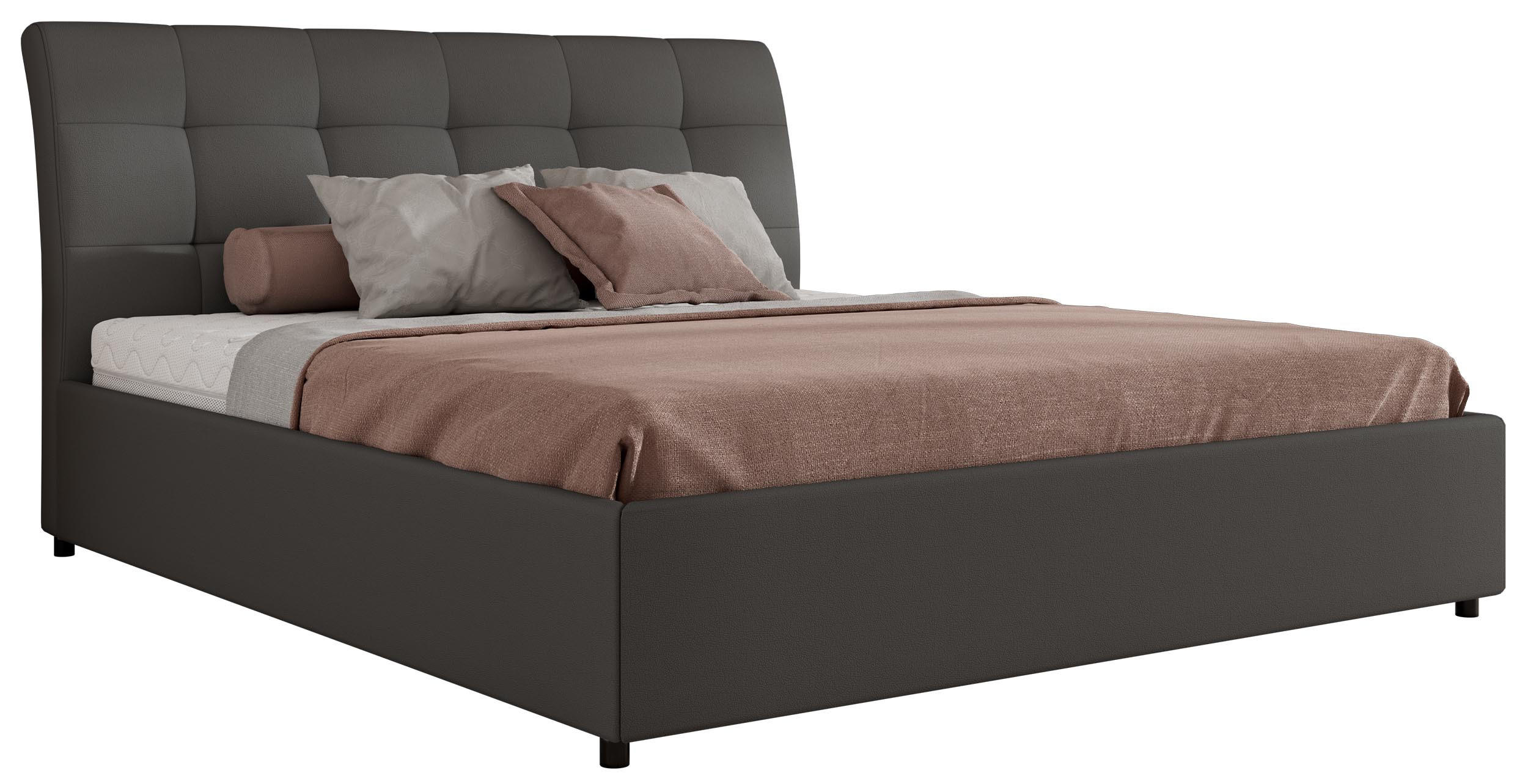 POLSTERBETT GALA CLASSIC 160/200 - Grau Kunstleder - Pocket-Matratze - Grau, Textil (160/200cm) - MKS