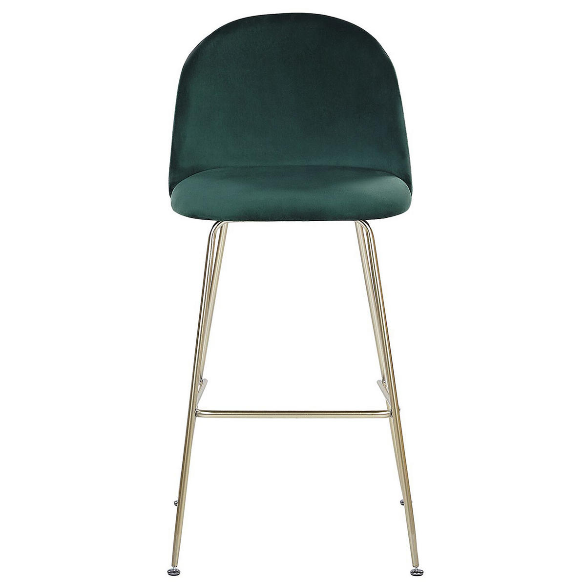 BARSTUHL 2er-Set Samtstoff Grün Arcola - Grün, Textil/Metall (52/114/54cm) - Beliani