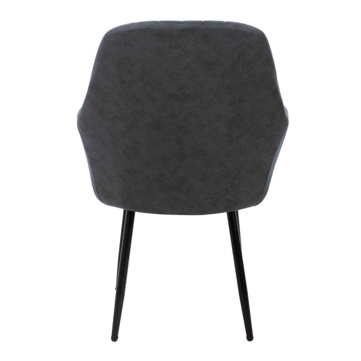 STUHL Kunstleder anthrazit 4er Set - Anthrazit, Metall (60/84/58cm) - ML-DESIGN