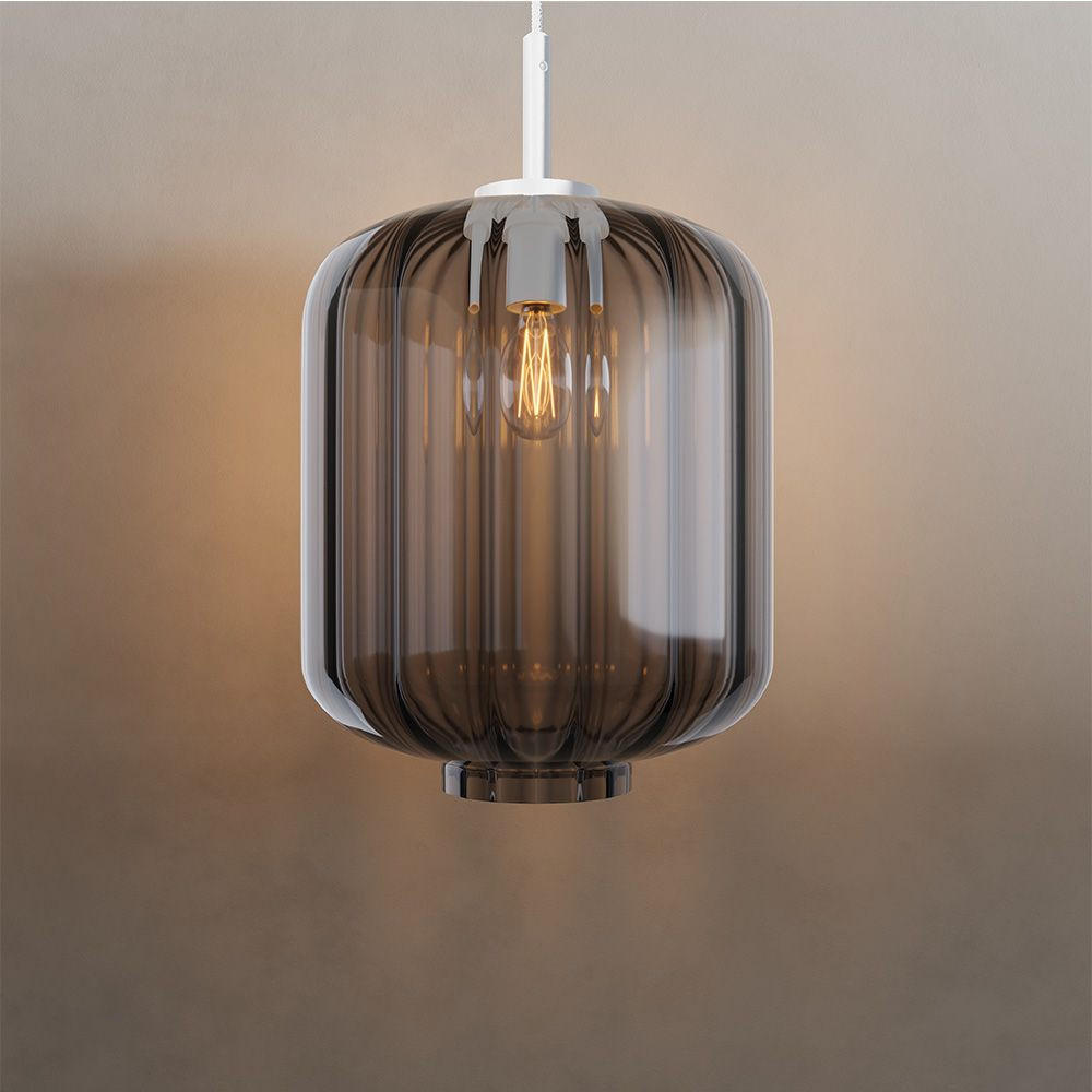 GALERIELEUCHTE Velo Rauch Ø 25cm - Anthrazit, Glas (25/25/27cm) - s.luce