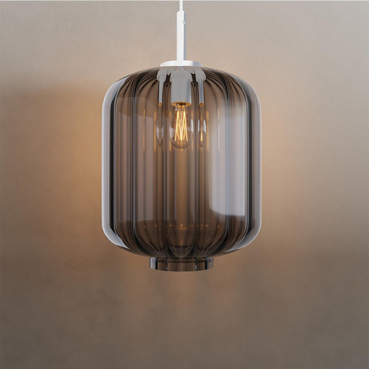GALERIELEUCHTE Velo Rauch Ø 25cm - Anthrazit, Glas (25/25/27cm) - s.luce