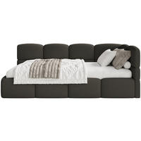 JUGENDBETT Cloudy Braun 120 cm, Bouclé - Schwarz/Braun, Kunststoff/Textil (120/200cm) - Selsey