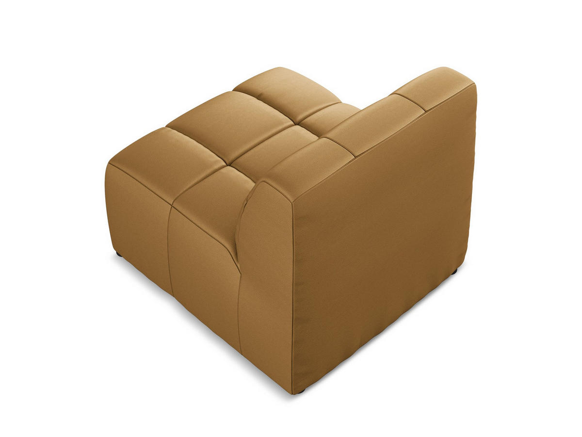 SOFAELEMENT Kunstleder Braun - Cognac/Schwarz, Holzwerkstoff/Kunststoff (75/77/90cm) - Makamii