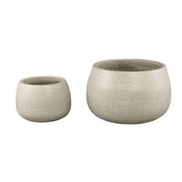 TOPF Coraline Weiß 47/47/31cm 2er-Set - Weiß, Keramik (31cm) - PTMD Collection