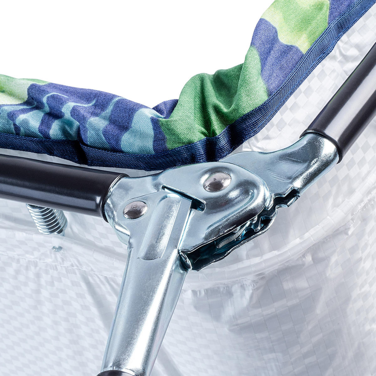 GARTENLIEGESTUHL, 69 x 197 cm, Blätter - Dunkelblau/Grün, Metall (69/197cm) - KADAX