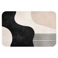 WC PŘEDLOŽKA Abstraktní - Japonské - Béžové - Moderní 60x40 cm - béžová, textil/plast (60/1cm) - OnlyWow