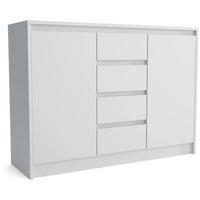 KOMMODE Anthony 2D4S 112/35/82 weiß - Weiß, Holzwerkstoff (112/82/35cm) - Beautysofa