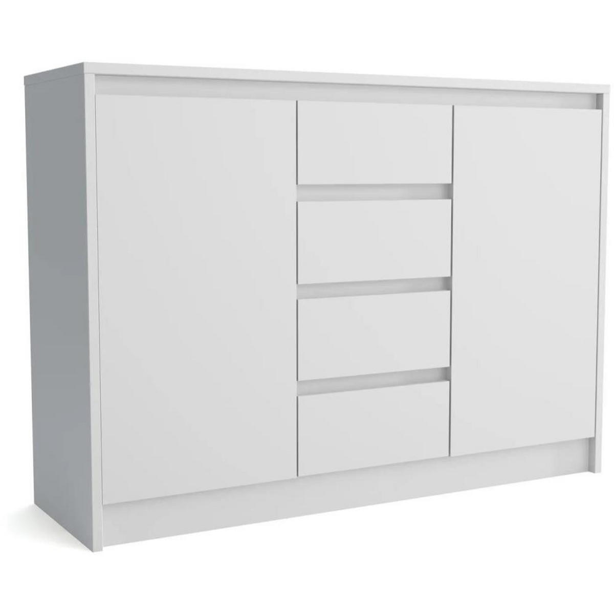 KOMMODE Anthony 2D4S 112/35/82 weiß - Weiß, Holzwerkstoff (112/82/35cm) - Beautysofa