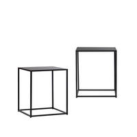 BEISTELLTISCH Ida Schwarz 45 cm x 53 cm 2er-Set - Schwarz, Metall (45/45/53cm) - Klast Home