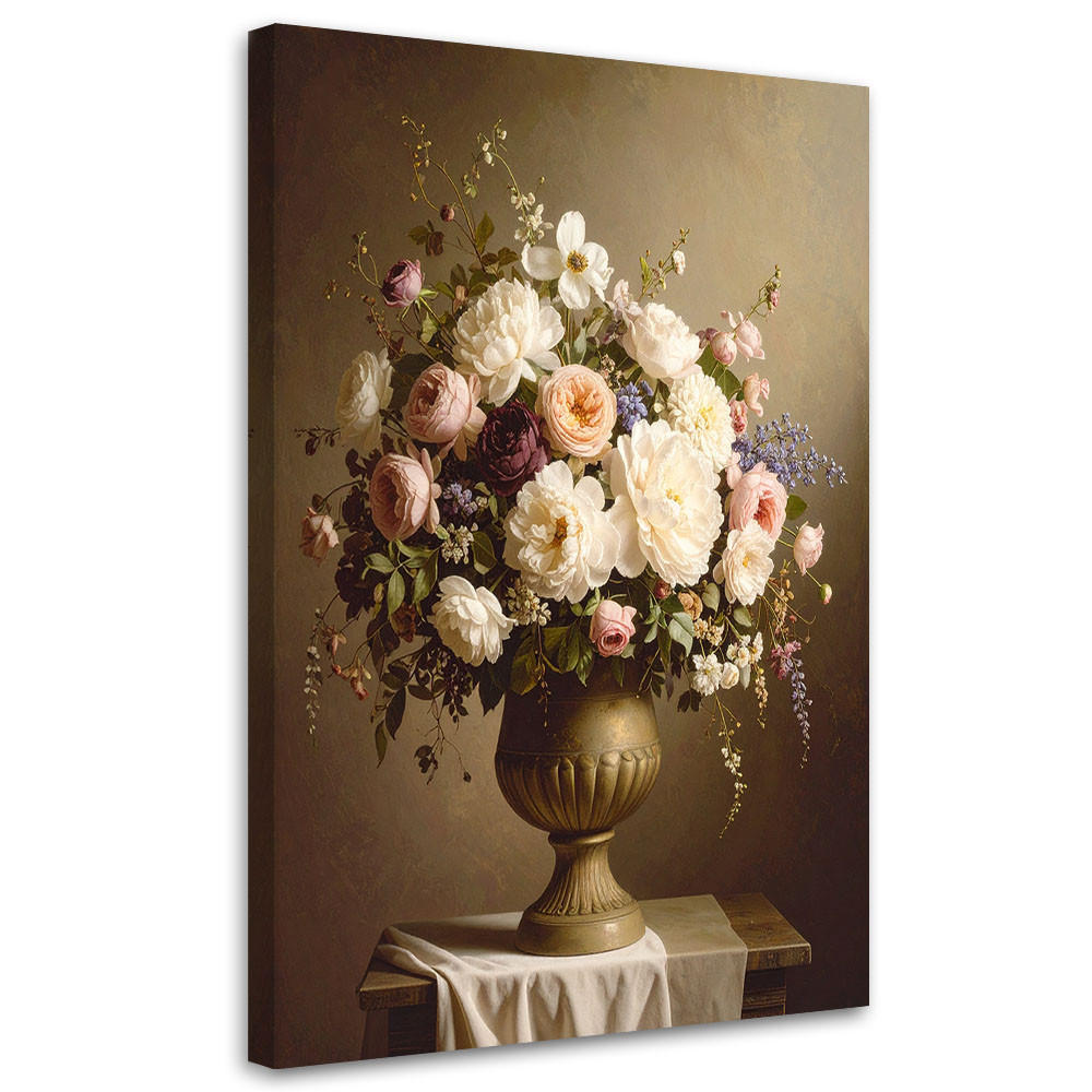 LEINWANDBILD Blumen 80x120cm - Braun, Textil (80/120cm) - Feeby