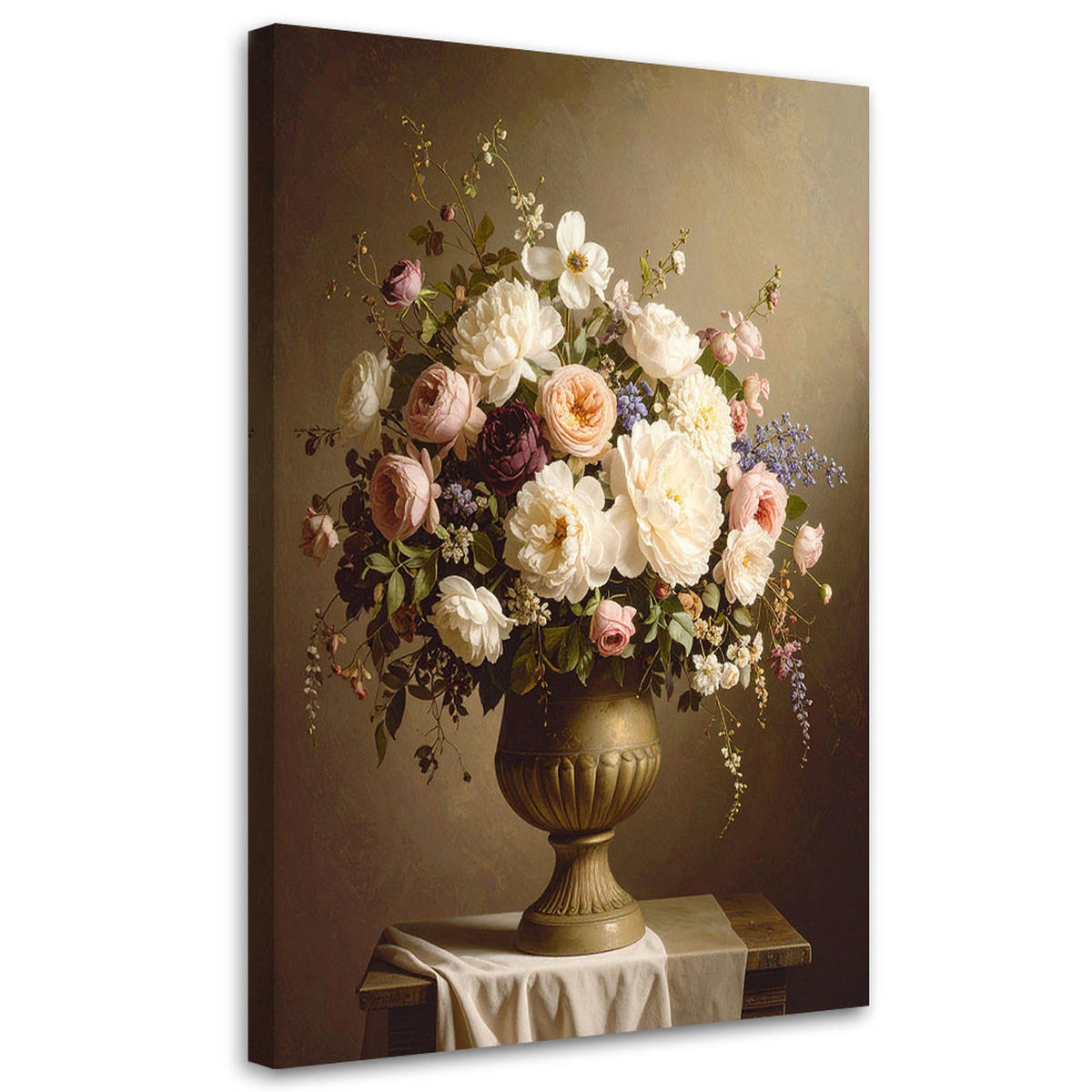 LEINWANDBILD Blumen 80x120cm - Braun, Textil (80/120cm) - Feeby