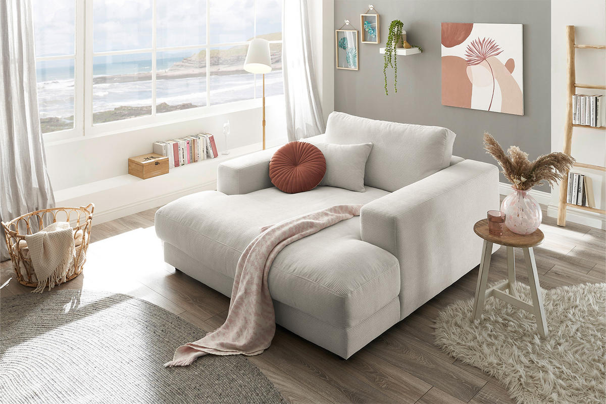 LONGSEAT MADELINE Silber Cord - Silberfarben/Schwarz, Kunststoff/Textil (150/86/170cm) - KAWOLA
