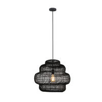 HÄNGELEUCHTE SIA - Schwarz, Hängeleuchte - Schwarz, Kunststoff (53/53/150cm) - Home Deluxe