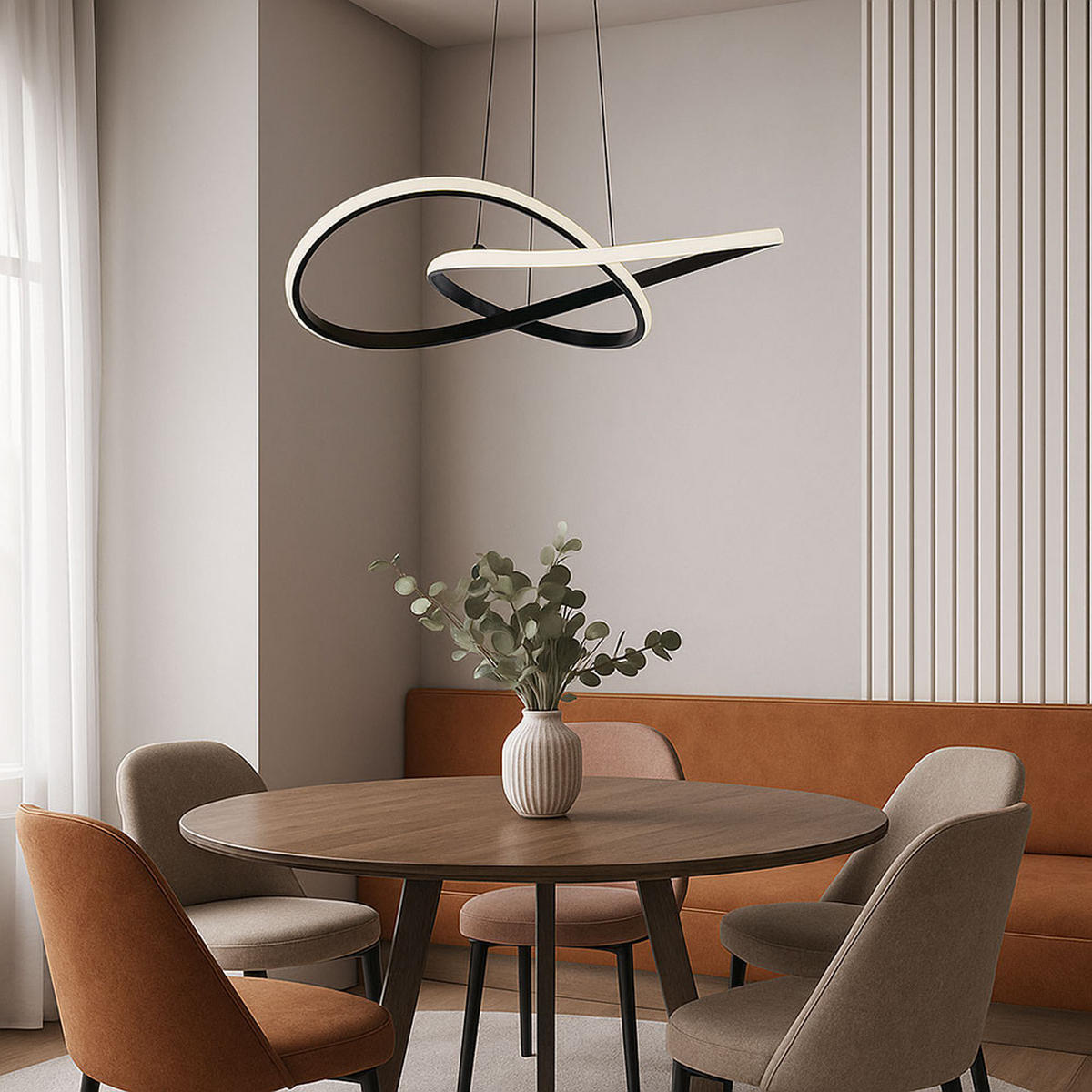 LED HÄNGELEUCHTE Metall Schwarz - Schwarz, Metall (50/50/100cm)