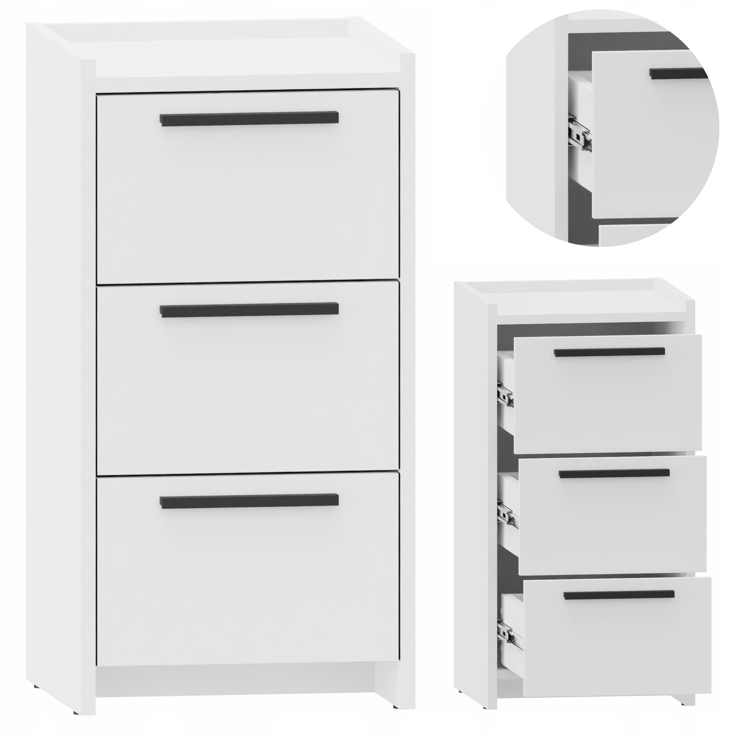 KOMMODE ALTIVO 3SW Weiß 36/35,6/70,4 cm - Weiß, Holzwerkstoff (36/70.4/35.6cm) - Matkam Möbel