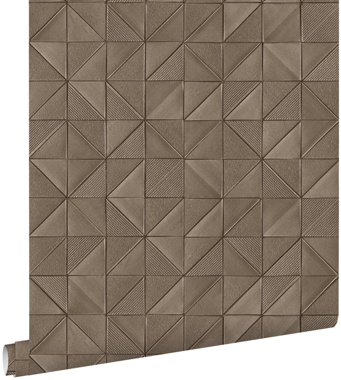 TAPETE 3D-Muster 50 x 900 cm - Braun, Papier (50/900cm) - ESTAhome