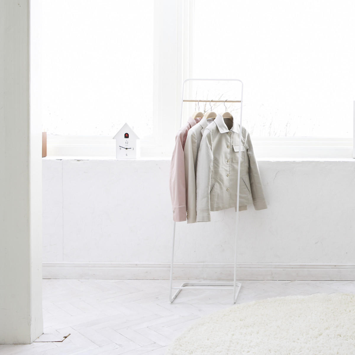 KLEIDERSTÄNDER - tower 40/40/140 cm - Weiß, Metall (40/140/40cm) - Yamazaki