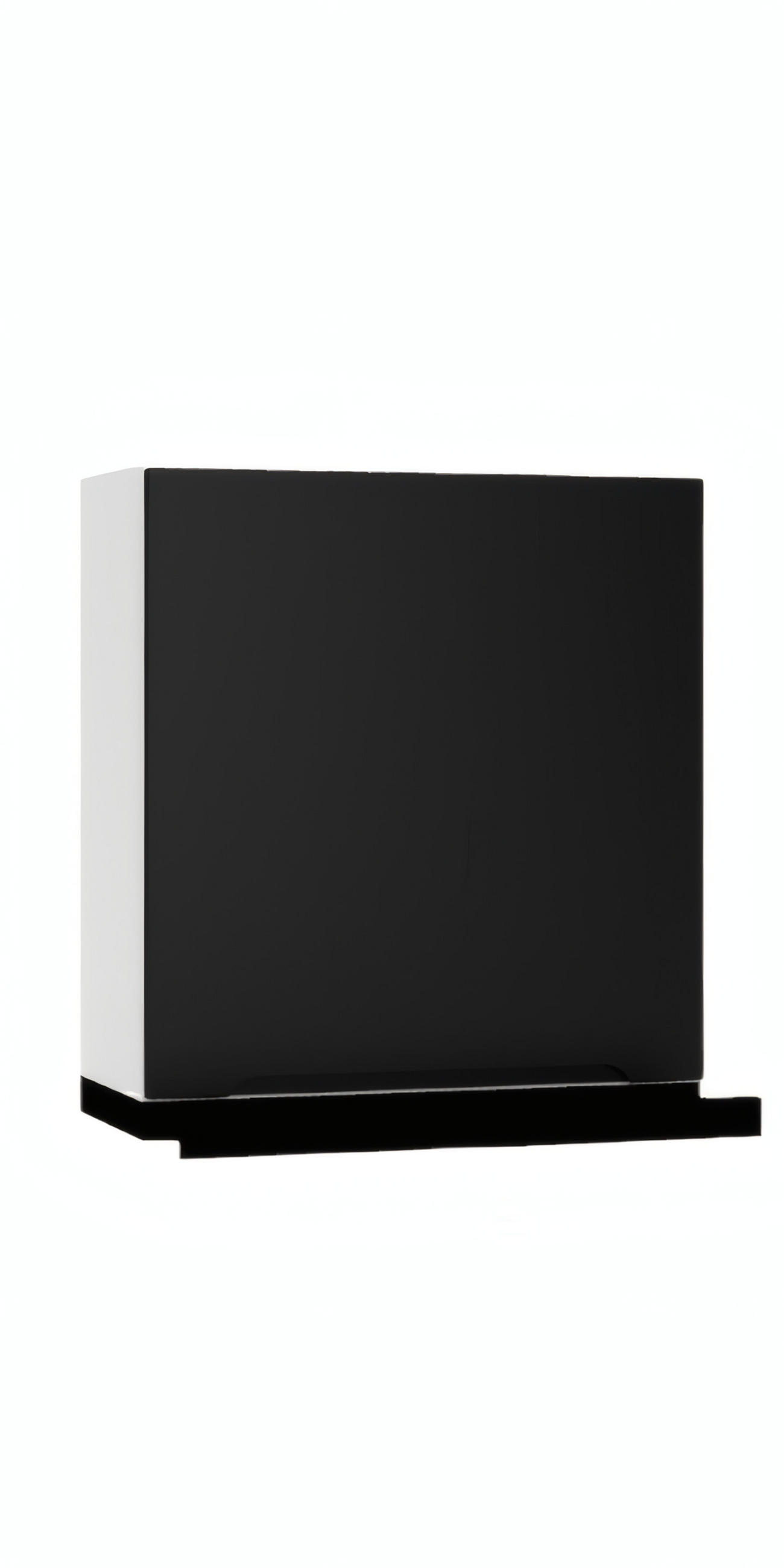 HÄNGESCHRANK W60/68 SLIM P/L - Zivora - mit Dunstabzug - Schwarz, Holz (60/68/30cm) - ROYAL24_MARKT