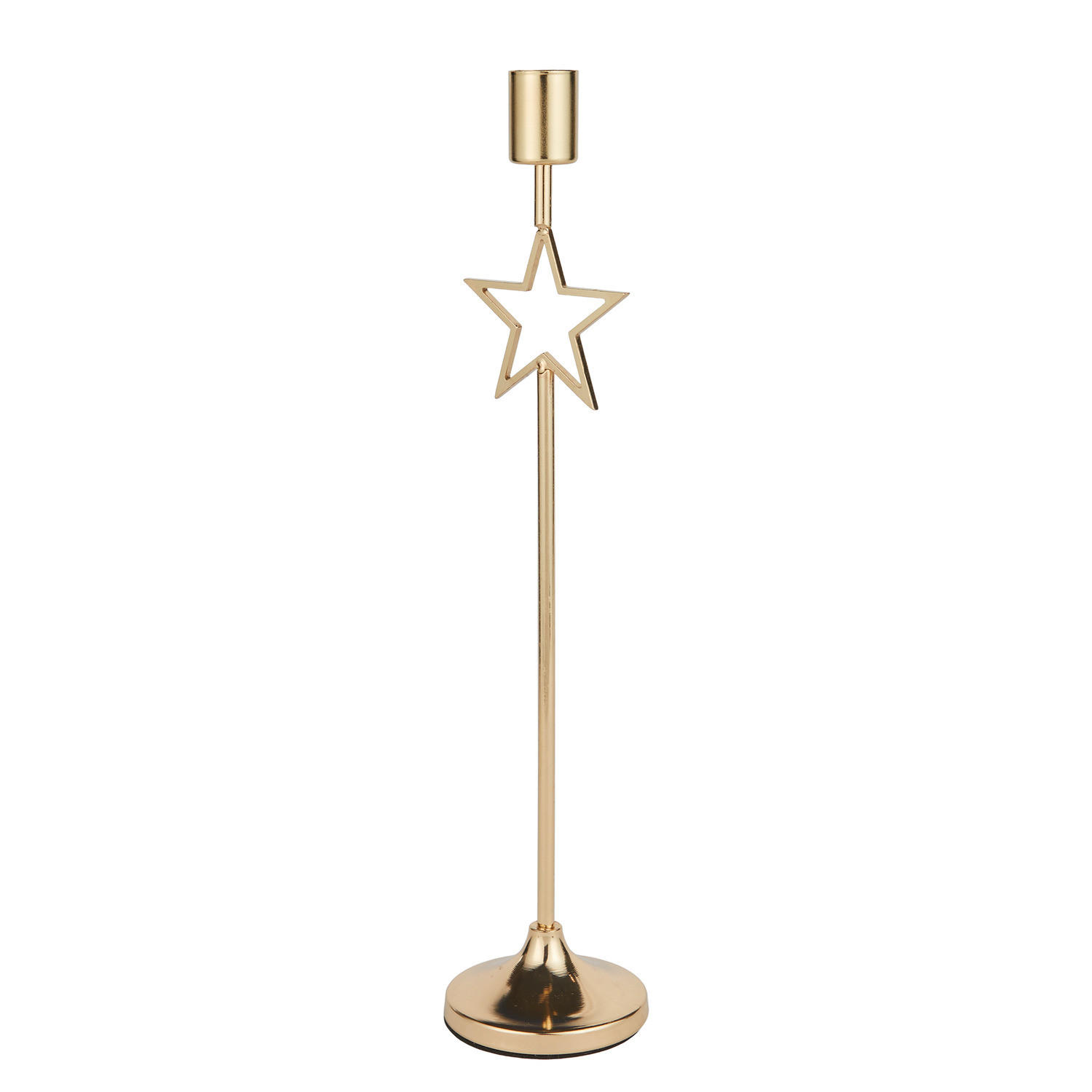 KERZENHALTER Starlet 33cm - Goldfarben, Metall (7/33/7cm) - Butlers