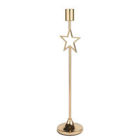 KERZENHALTER Starlet 33cm - Goldfarben, Metall (7/33/7cm) - Butlers