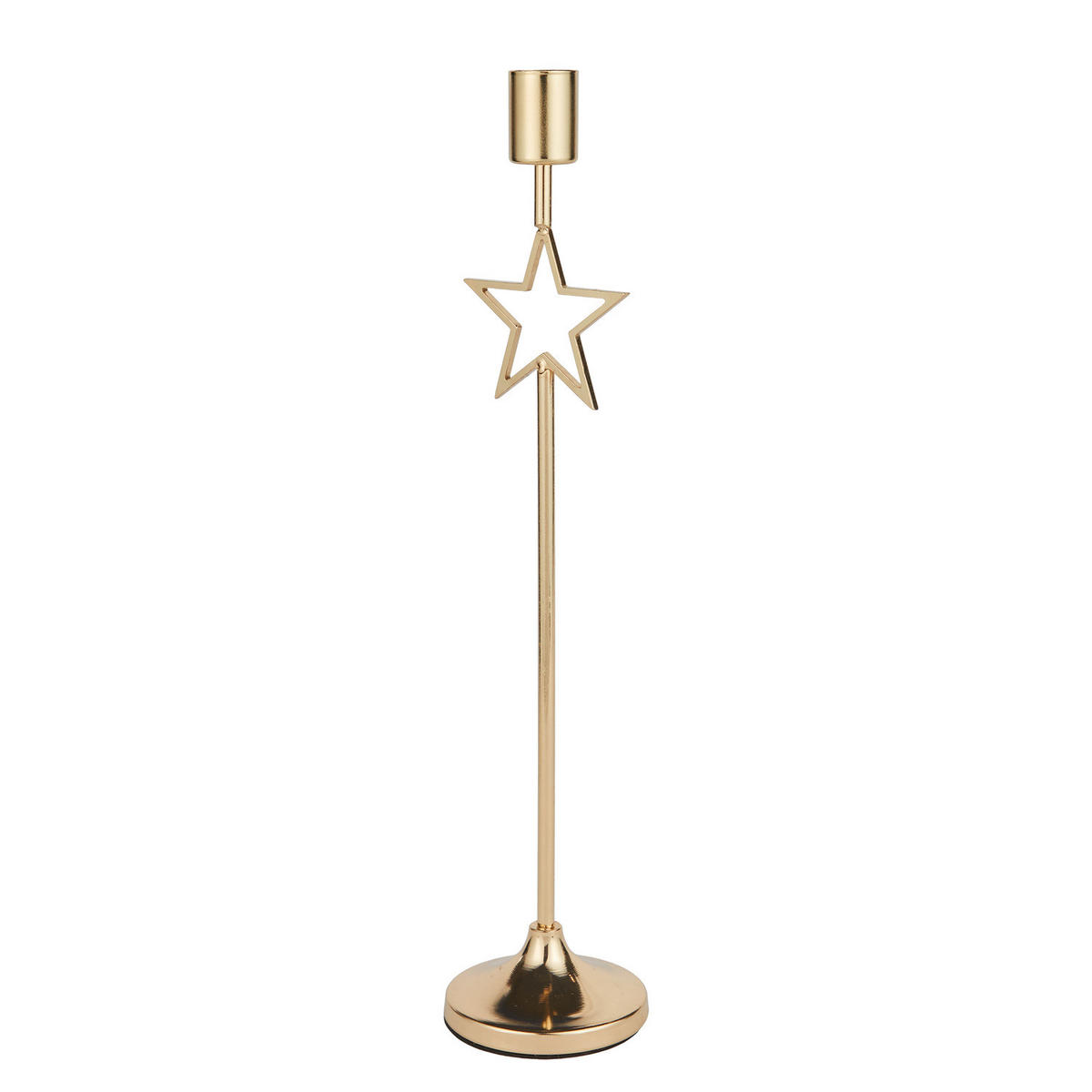 KERZENHALTER Starlet 33cm - Goldfarben, Metall (7/33/7cm) - Butlers
