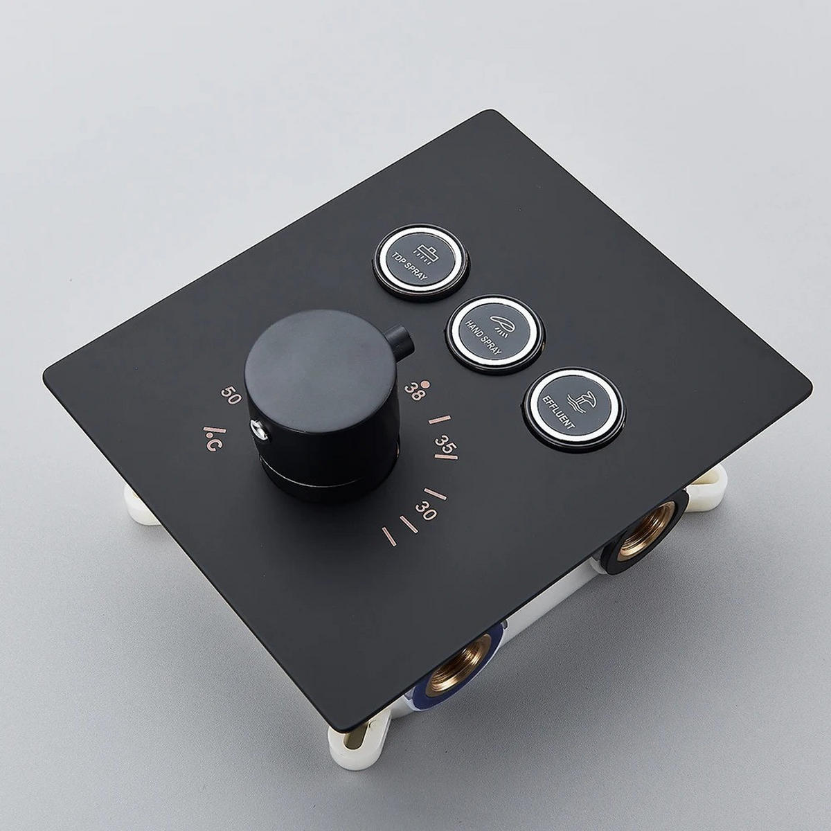 DUSCHSYSTEM Thermostat LED Gebürstetes, Gold - Goldfarben, Metall (49/165/35cm) - Kaket