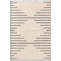 TEPPICH Elvy Cream/Grau 120x170 cm - Creme, Kunststoff (120/170cm) - benuta