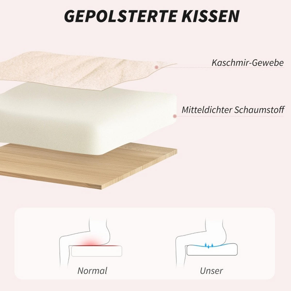 BÜROSTUHL in Cremeweiß 58x67x99 cm mit Armlehnen, Wippfunktion und Höhenverstellung - Creme, Textil (67/99/58cm) - IVMEU