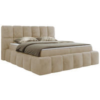 BOXBETT NIRA 200/200 - Creme Plüsch - H3 - Creme, Holz/Textil (200/200cm) - MKS