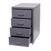 ROLLCONTAINER Housten 48x28x41cm 4 Schubladen Dunkelgrau - Dunkelgrau, Metall (28/48/41cm) - PROREGAL