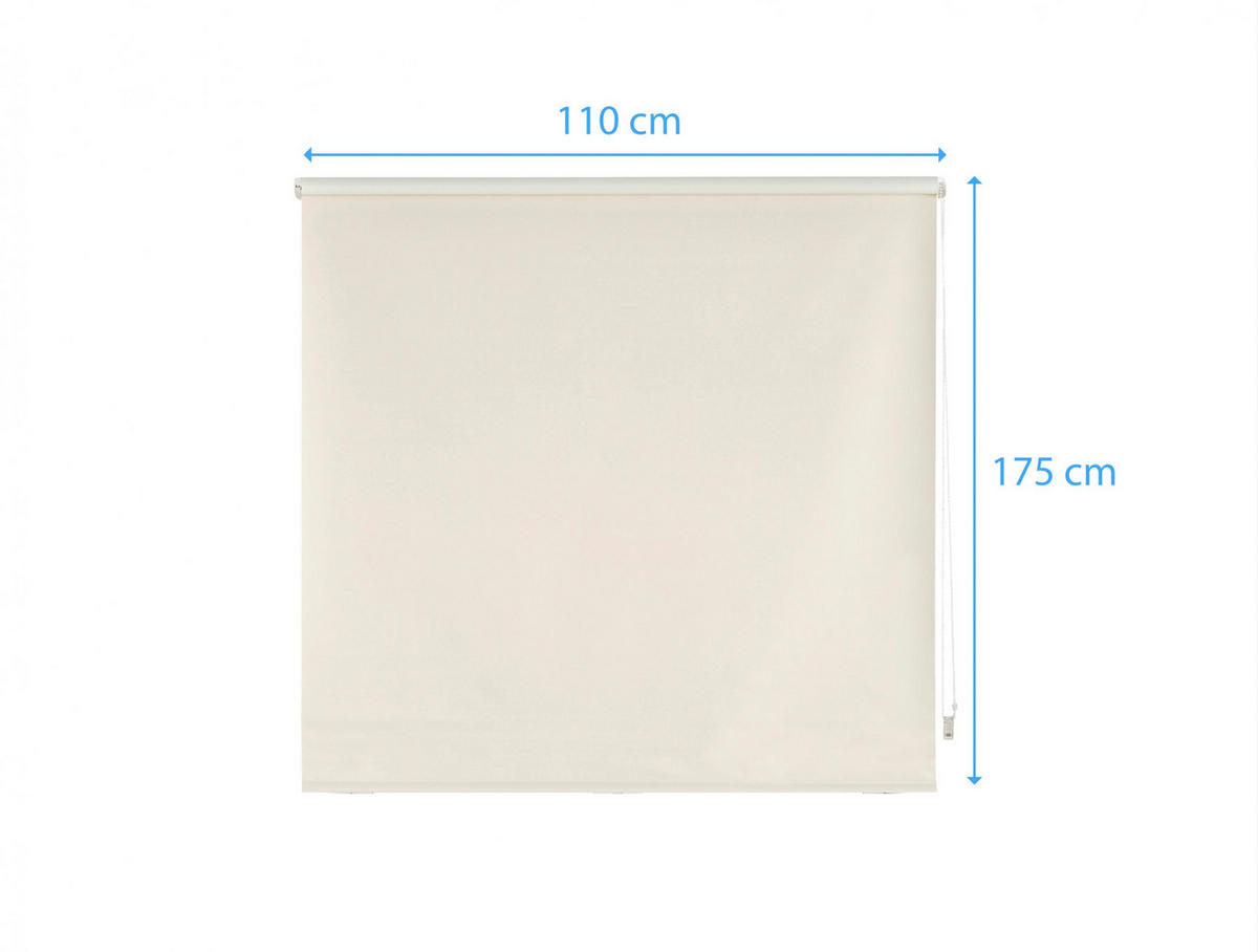 ROLLO Polyester Transluzent Beige 110x175 - Beige, Textil (110/175/1cm) - Purline