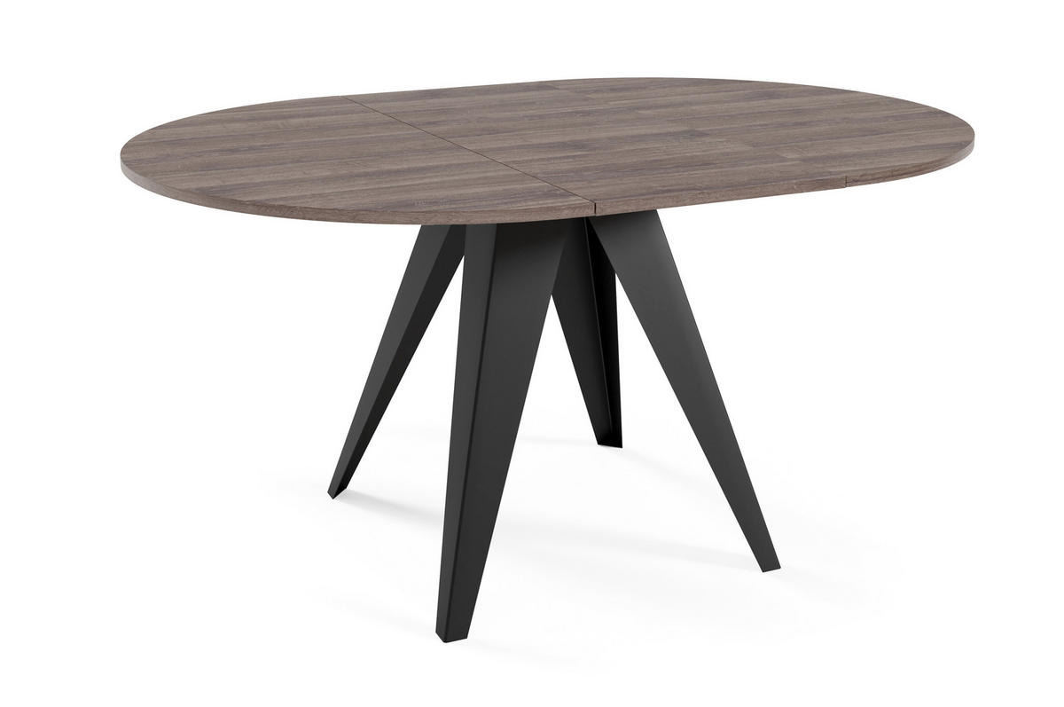 ESSTISCH Gerda - Anthrazit/Schwarz, Holzwerkstoff/Metall (90/90/76cm) - Meblini