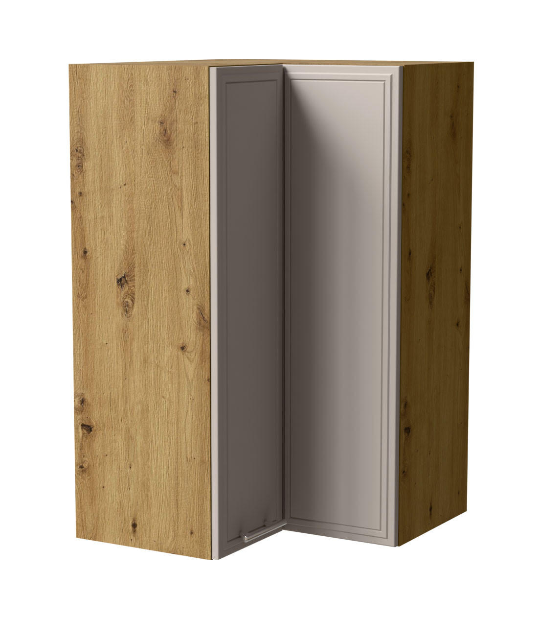 ECKHÄNGESCHRANK Salo W14/60 Eiche Artisan / Kaschmir Matt 60 / 60 / 96cm - Kaschmir/Eiche Artisan, Holz/Holzwerkstoff (60/96/60cm) - Feldmann-Wohnen