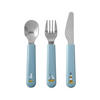 KINDERBESTECK Mio Sailors Bay 3er Set - Hellblau, Metall - Mepal