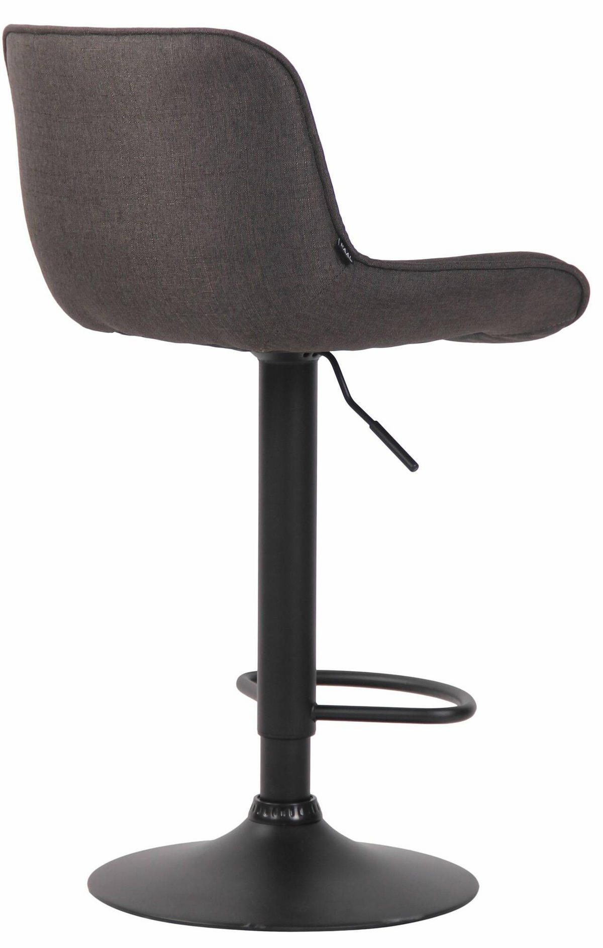 BARHOCKER 2er Set Stoff dunkelgrau - Dunkelgrau/Schwarz, Textil/Metall (50/86/50cm) - CLP