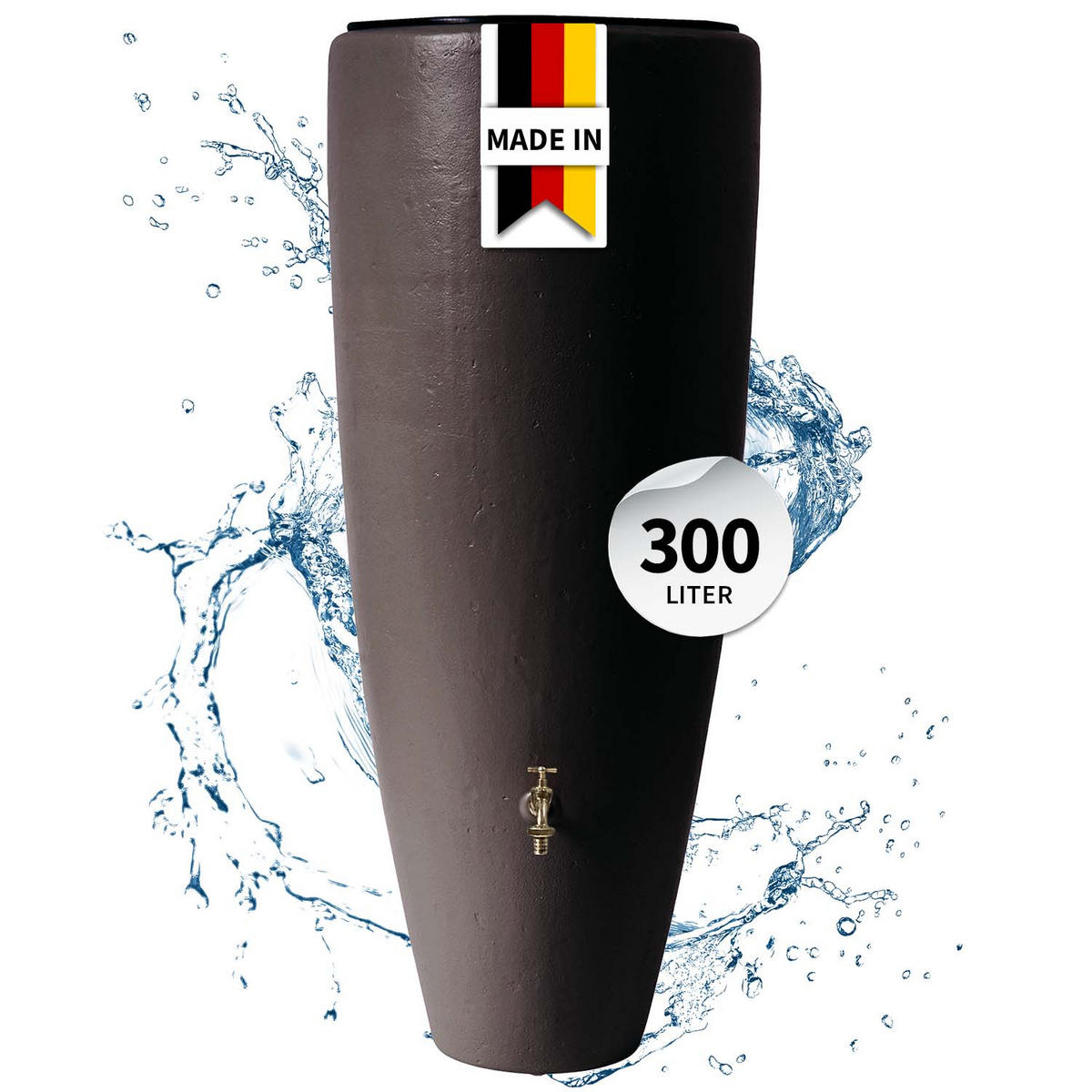 2IN1 Wasserbehälter 300 L, mocca inkl. Pflanzschale - Mokka, Kunststoff (62/145/62cm) - GARANTIA