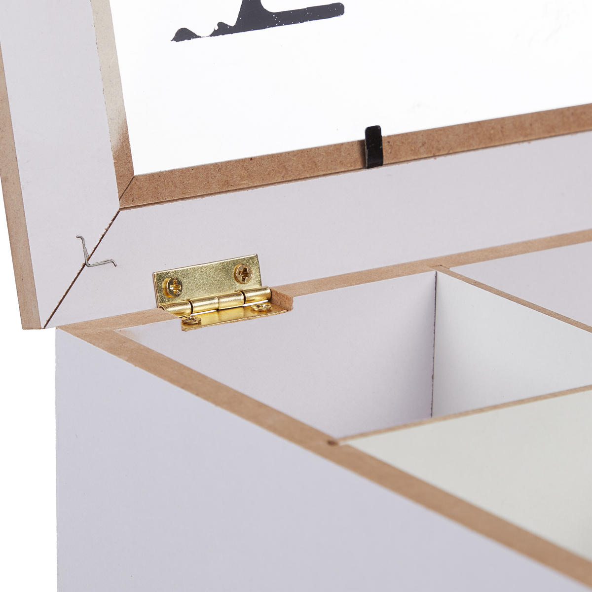 TEEBOX - Weiß, Holzwerkstoff/Kunststoff (25/9/25cm) - Relaxdays