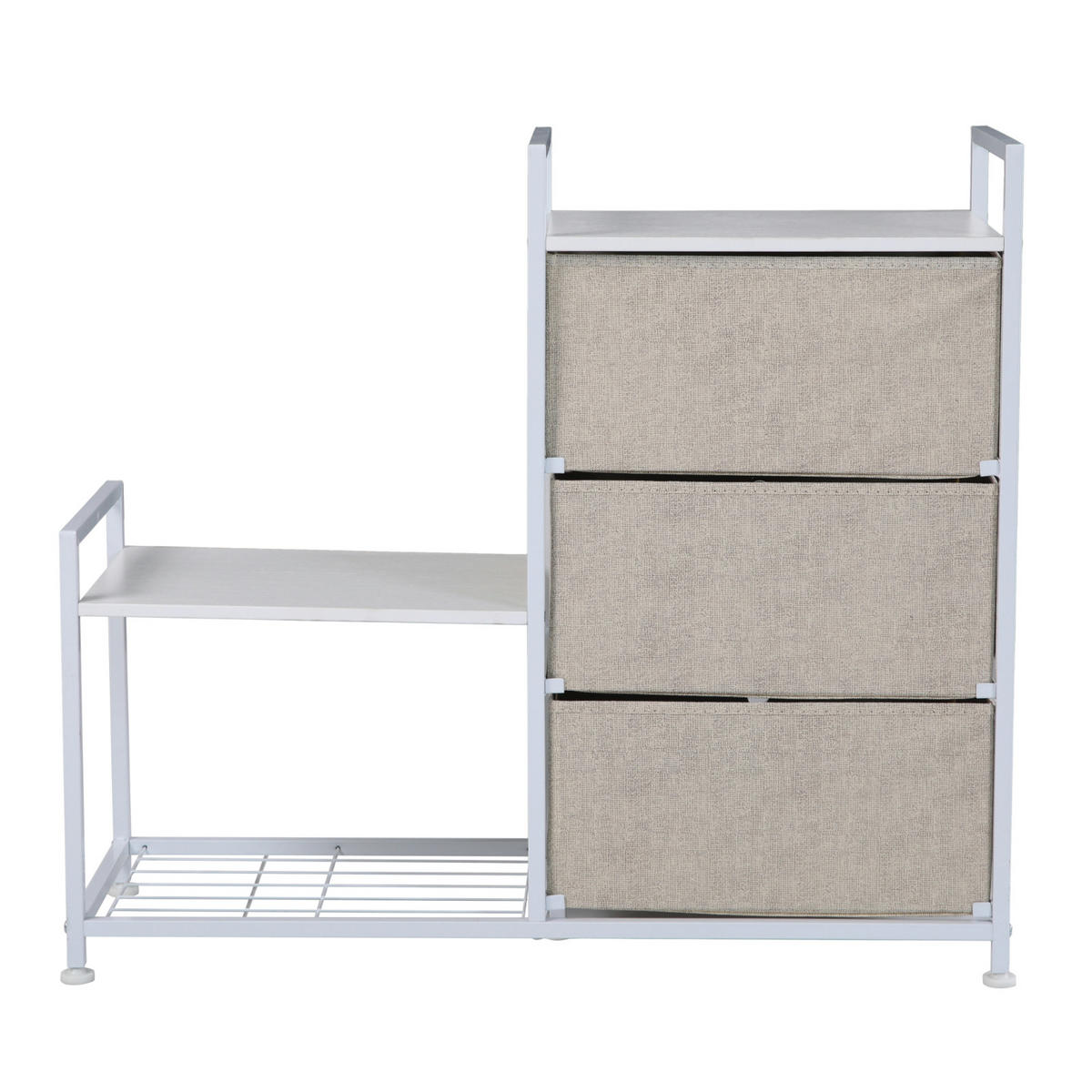 SCHUBLADEN-REGAL - Beige, Metall (85/76/29cm) - SVITA