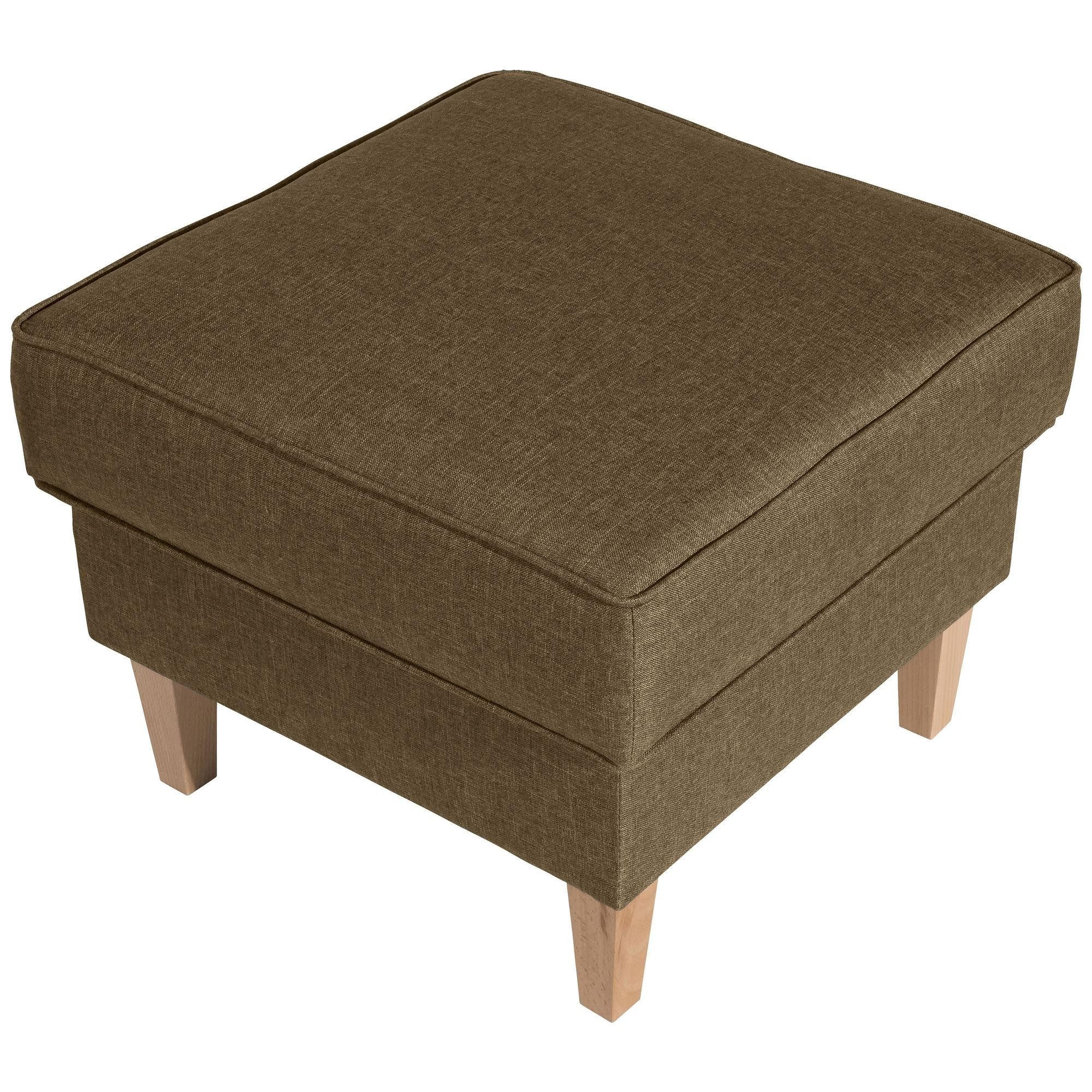 HOCKER Karlen Bezug Flachgewebe Buche natur / sand - Sandfarben/Buchefarben, Kunststoff (53/45/53cm) - 58aufmkessel