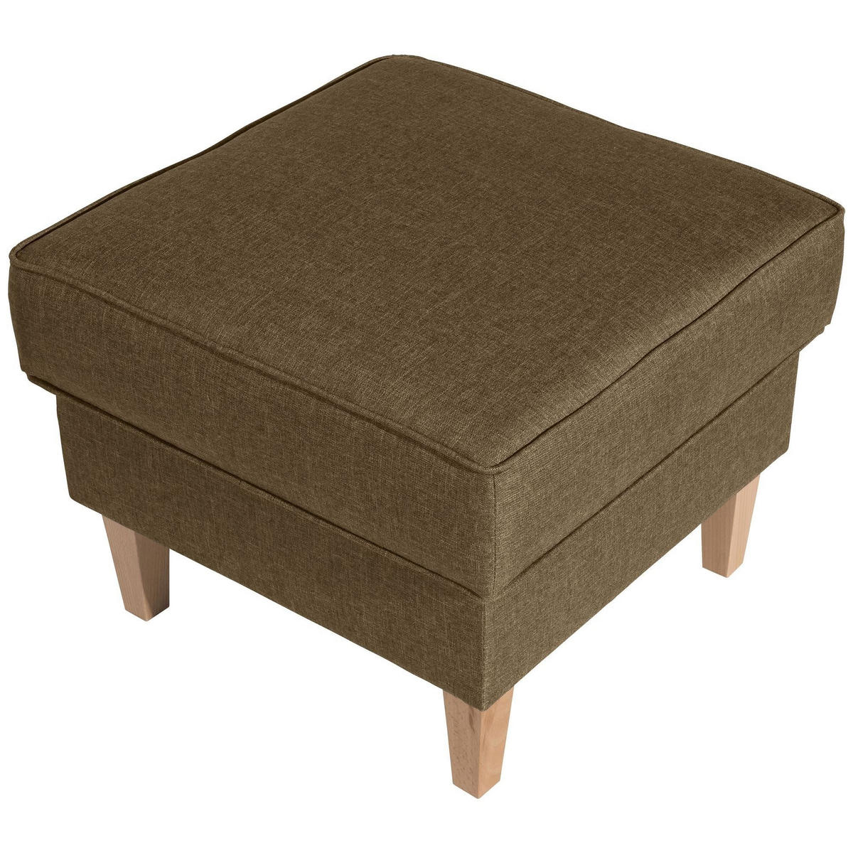 HOCKER Karlen Bezug Flachgewebe Buche natur / sand - Sandfarben/Buchefarben, Kunststoff (53/45/53cm) - 58aufmkessel