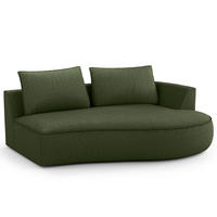 OTTOMANE - modular - Schwarz/Grün, Kunststoff/Textil (196/82/146cm) - home24