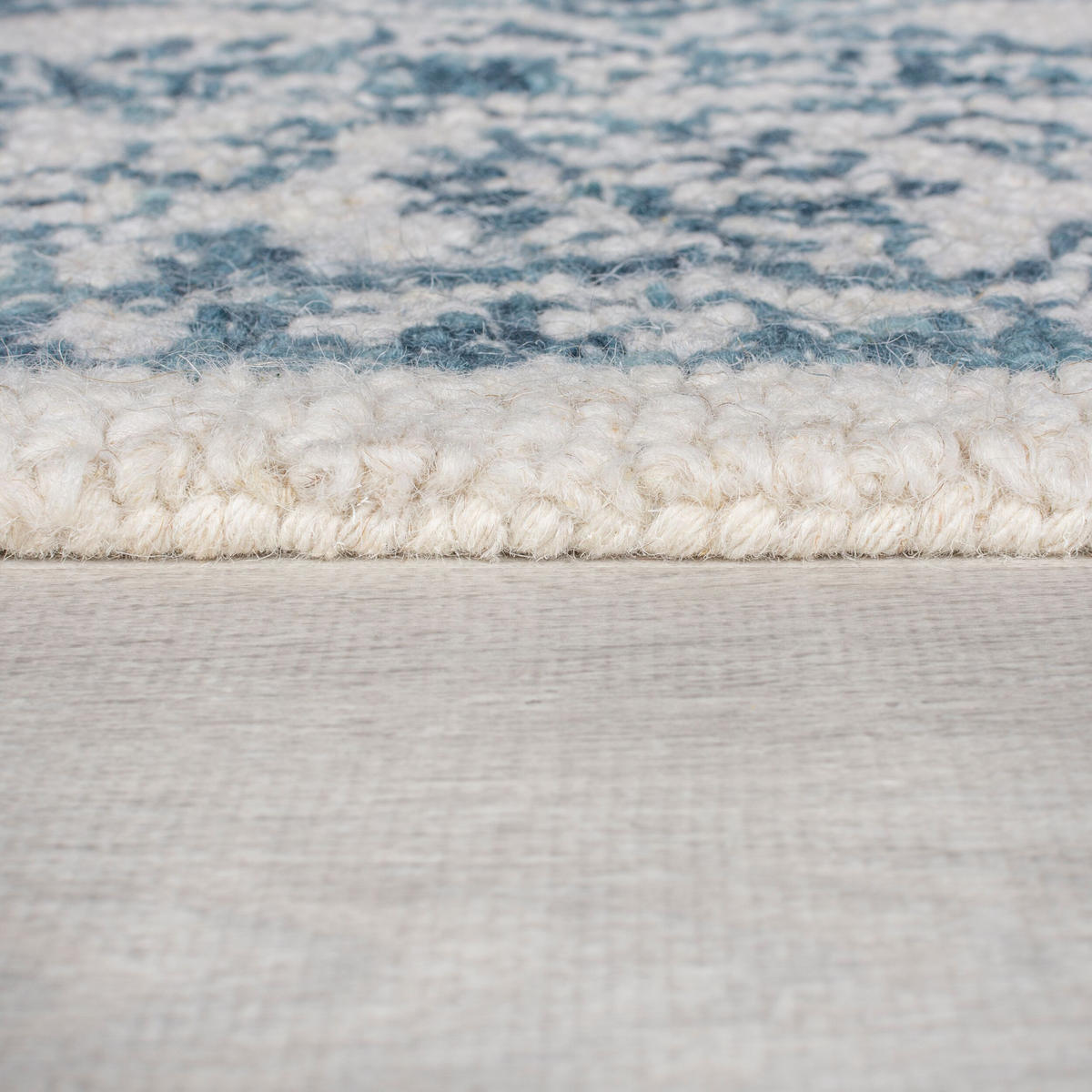 WOLLTEPPICH Floral-Vintage, traditionell SOAR MATT, Türkis-Beige 120x170 cm - Türkis, Textil (120/170cm) - KADIMA DESIGN