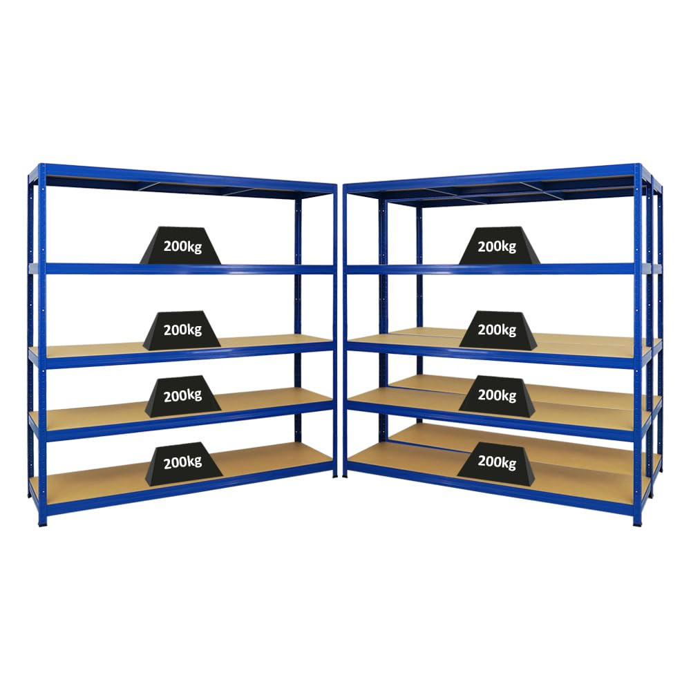 SCHWERLASTREGAL Giant Elephant 3er-Set mit 3x 180x180x45 cm Fachlast 200 kg Blau - Blau, Metall (540/180/45cm) - PROREGAL